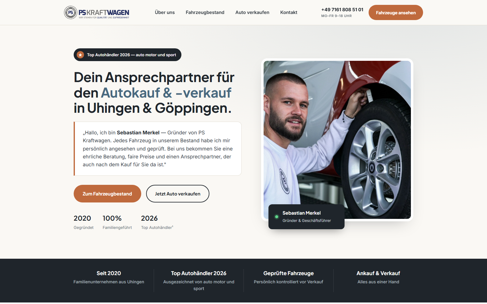 PS Kraftwagen concept homepage